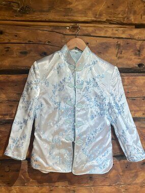 Satin Floral Chinese Inspired Jacket